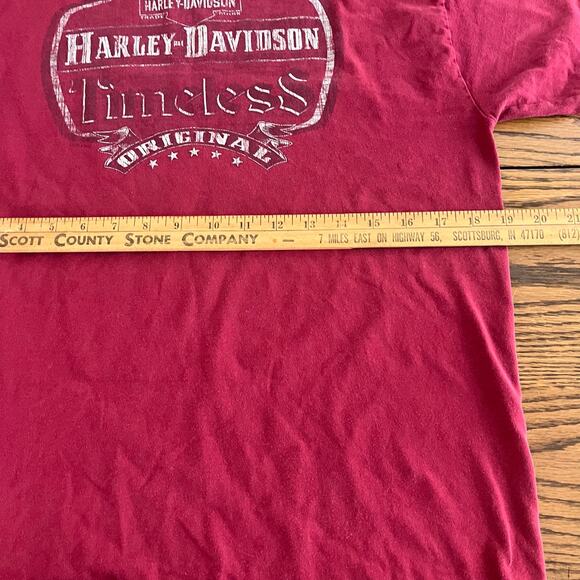 Vintage Harley Davidson Red Timeless Original Warr's London England-Medium - Picture 5 of 6
